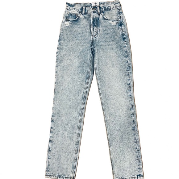 Anine Bing Sonya Jeans in Washed Blue - Picture 5 of 11